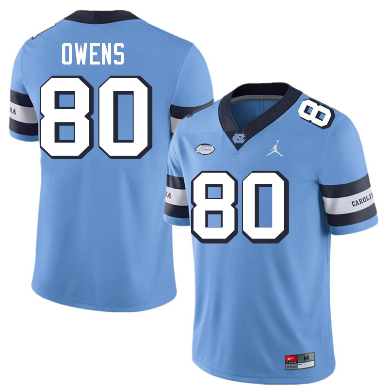 #80 Jordan Owens North Carolina Tar Heels College Football Jersey Stitched-Retro Blue #80 Jordan Owens North Carolina Tar Heels College Football Jersey Stitched-Retro Blue